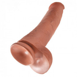 King Cock 15" Cock w Balls Tan - Dildo Realistico con Ventosa