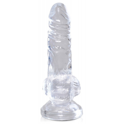 King Cock Clear KCC 4 Cock with Balls - Dildo...