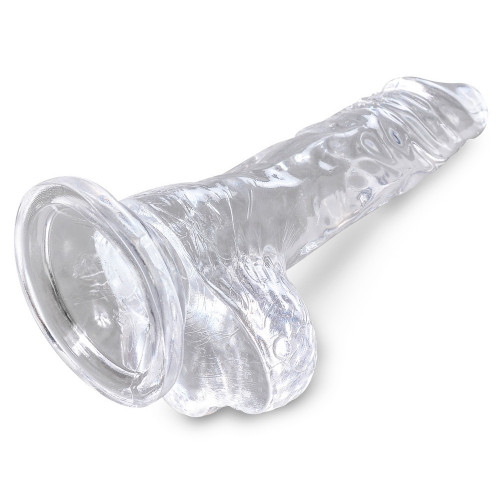King Cock Clear KCC 4 Cock with Balls - Dildo...