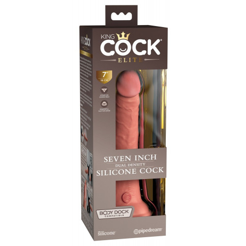 King Cock Elite 7“ Dual Density Silicone Cock...
