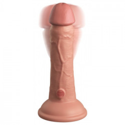 King Cock Elite 6" Vibrating + Dual Density Silicone Cock Light - Dildo Realistico