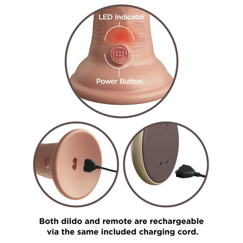 King Cock Elite 9" Vibrating + Dual Density...