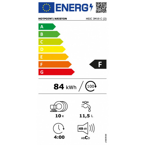 Hotpoint HSIC 3M19 C - Lavastoviglie a...