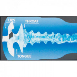 Fleshlight Turbo Thrust Blue Ice - Masturbatore Blowjob, Senza Vibrazione