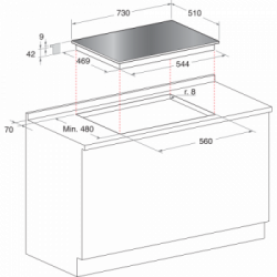 Hotpoint HAGD 72S/CH - Piano Cottura a Gas, 5 Fuochi, 73 cm