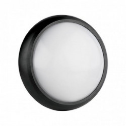 8W Dome Light Round Black Body 3000K IP66