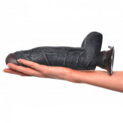 Real Feel No7 - Vibratore Realistico con Testicoli e Ventosa, Nero, Richiede Batterie