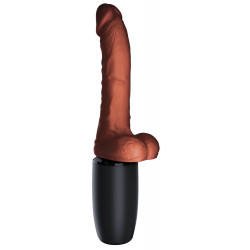 King Cock Plus 7.5" Thrusting Cock - Vibratore Realistico con Testicoli, Funzione Shock, Riscaldante, Ricaricabile