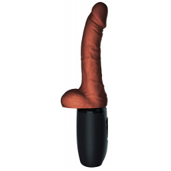 King Cock Plus 7.5" Thrusting Cock - Vibratore Realistico con Testicoli, Funzione Shock, Riscaldante, Ricaricabile