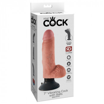 King Cock 7" Vibrating Cock...