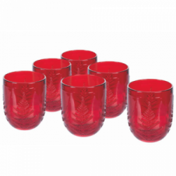 Villa D'Este Home Tivoli ' Aspen', Set 6 Bicchieri acqua 250 ml rosso
