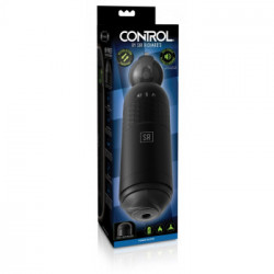 Sir Richard's Control SRC Powerbator - Masturbatore con Vibrazione, 7 MOD, Funzione Shock, Ricaricabile