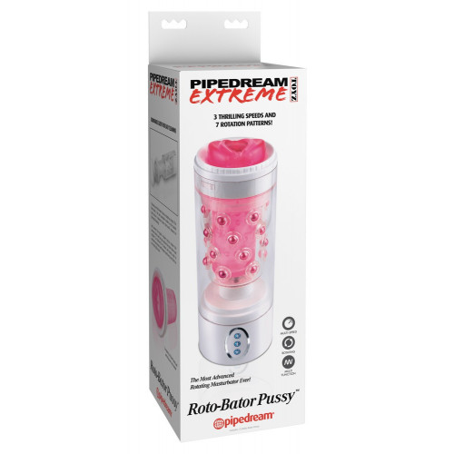 Pipedream PET Roto-Bator Pussy White/Pin -...