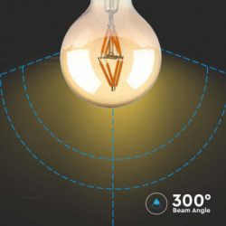 V-TAC Lampadina LED E27 4W G80 Filamento Ambrato 2200K