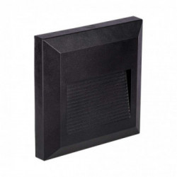 2W LED Step Light Black Body Square 3000K