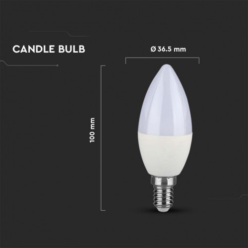 V-TAC Lampadina LED E14 2,9W Candela 6500K
