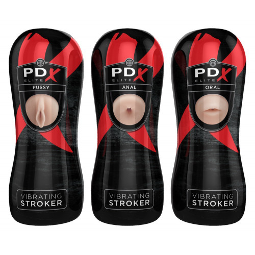 Pipedream PEE Vibrating Stroker Display - Set...