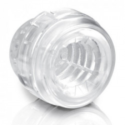 Pipedream PET Mega-Bator Pussy White/Cle - Masturbatore con Vibrazione, Funzione Shock, Rotante, Impermeabile, Ricaricabile