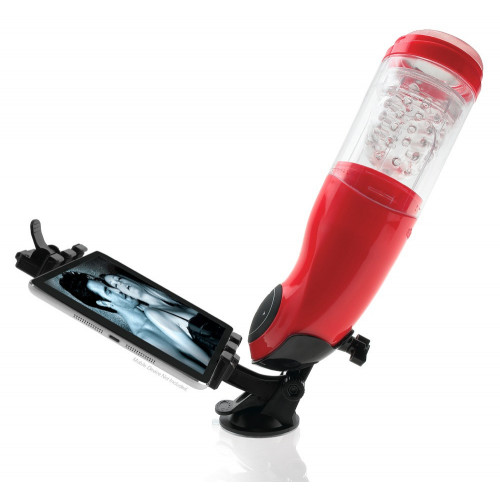 Pipedream PET Mega-Bator Mouth Red/Clear -...