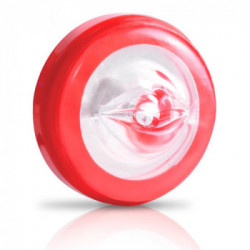 Pipedream PET Mega-Bator Mouth Red/Clear - Masturbatore con Vibrazione, 10 MOD di Vibrazione, Impermeabile, Ricaricabile