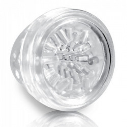 Pipedream PET Mega-Bator Mouth Red/Clear - Masturbatore con Vibrazione, 10 MOD di Vibrazione, Impermeabile, Ricaricabile