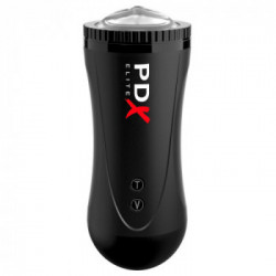 Pipedream PDX Elite Moto Stroker - Masturbatore con Vibrazione, 5 MOD di Vibrazione, Funzione Shock, Ricaricabile