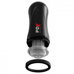 Pipedream PDX Elite Moto Stroker - Masturbatore con Vibrazione, 5 MOD di Vibrazione, Funzione Shock, Ricaricabile