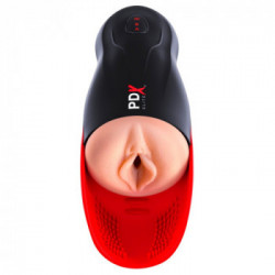 Pipedream PDX Elite Fuck-O-Matic - Masturbatore con Vibrazione con Stimolazione di Testicoli, 10 MOD di Vibrazione, Ricaricabile