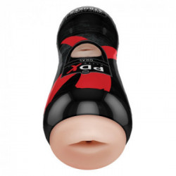 Pipedream PEE Vibrating Oral Stroker - Masturbatore a Forma di Bocca, Vibrazione, Richiede Batterie