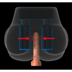 Pipedream PDX Elite Milk Me Silly - Masturbatore Plus con Vibrazione, Telecomando, 5 MOD di Vibrazone