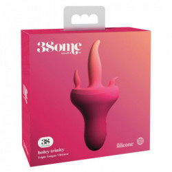 3Some Holey Trinity - Vibratore a Tripla Stimolazione, Splashproof, Ricaricabile