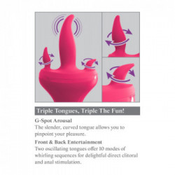 3Some Holey Trinity - Vibratore a Tripla Stimolazione, Splashproof, Ricaricabile