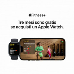 Apple Watch Series 8 GPS 41mm Cassa in Alluminio color Argento con Cinturino Sport Band Bianco - Regular