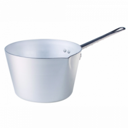 Pentole Agnelli 'Family Cooking Alluminio', Casseruola conica Ø 12 cm, 1 manico e becco 