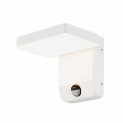 20W Led Wall Light With Sensor 4000K White Body Square, Ip65