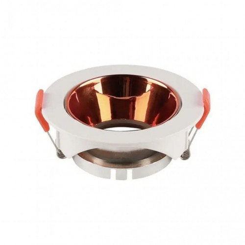 GU10 Fitting Round White Frame + Rose Gold...