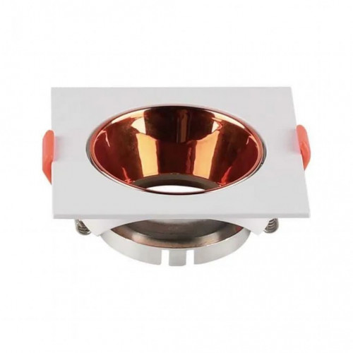 GU10 Fitting Square White Frame + Rose Gold...