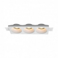 3*Gu10 Fitting Round-White