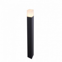 GU10 Garden Floor Lamp Aluminum Body Square Black 80x80x800mm IP54