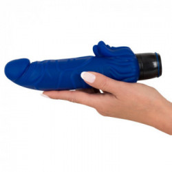 Vibra Lotus - Vibratore Penis Blu, Richiede Batterie