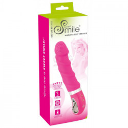 Sweet Smile - Vibratore Warming Soft Pink, Riscaldante, Pieghevole, Impermeabile, Ricaricabile