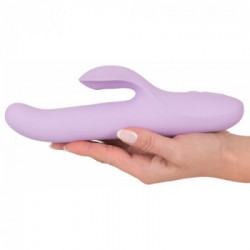 Sweet Smile - Vibratore con Stimolazione del Clitoride, Thrusting Pearl Violet, Impermeabile, Ricaricabile