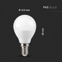 V-TAC Lampadina LED E14 4,8W P45 RF Controller con Telecomando 24 Tasti RGB + 3000K Dimmerabile