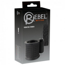 Rebel Vibrating Stroker - Masturbatore con Vibrazione, 10 MOD, Richiede Batterie