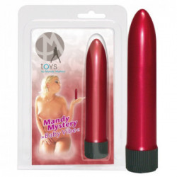 Mandy Mystery Baby Vibe - Vibratore Mini, Richiede Batterie, Colore Rosso