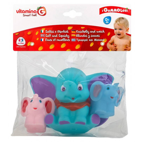 GOMMOLOSI FAMIGLIA ELEFANTI 3 PZ