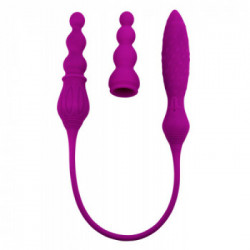 Adrien Lastic 2X Double Ended Vibrator - Vibratore Doppio con Telecomando, 12 MOD, Splashproof, Ricaricabile