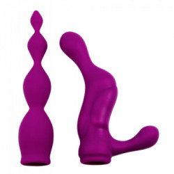 Adrien Lastic 2X Double Ended Vibrator - Vibratore Doppio con Telecomando, 12 MOD, Splashproof, Ricaricabile