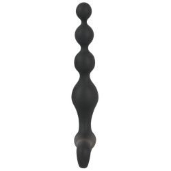 Black Velvets Vibrating Anal Beads - Vibratore Anale, 10 MOD di Vibrazione, Flessibile, Impermeabile, Ricaricabile