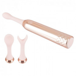 Couples Choice - Vibratore Stimulator with 3 Attachments, Impermeabile, Ricaricabile